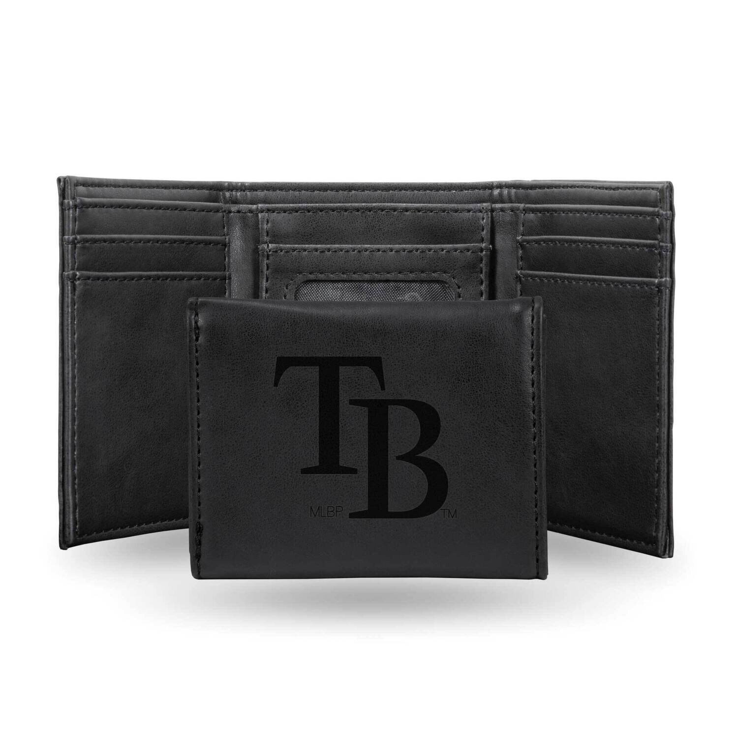 MLB Tampa Bay Rays Black Faux Leather Trifold Wallet GC7676, MPN: GC7676, 767345898746