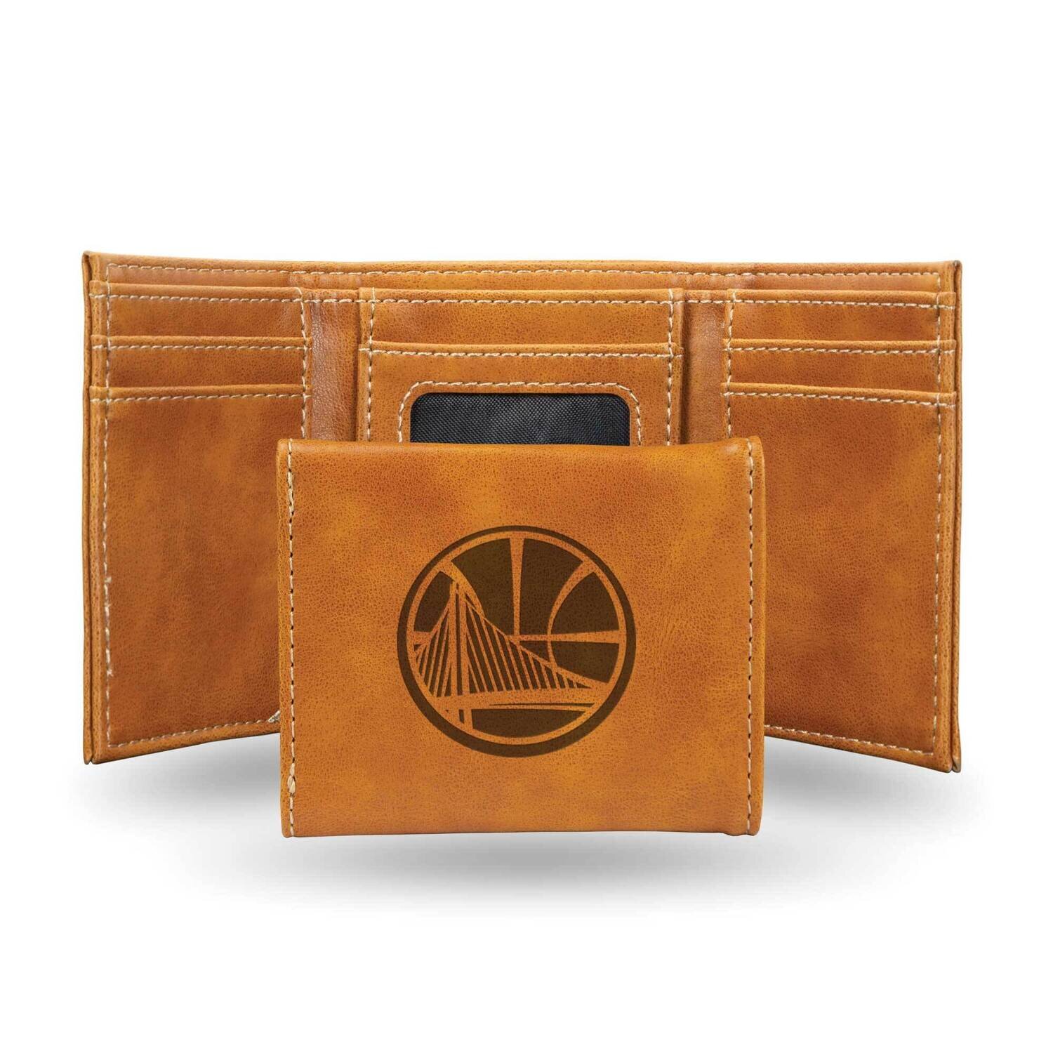NBA Golden State Warriors Brown Faux Leather Trifold Wallet GC7703, MPN: GC7703, 767345899330