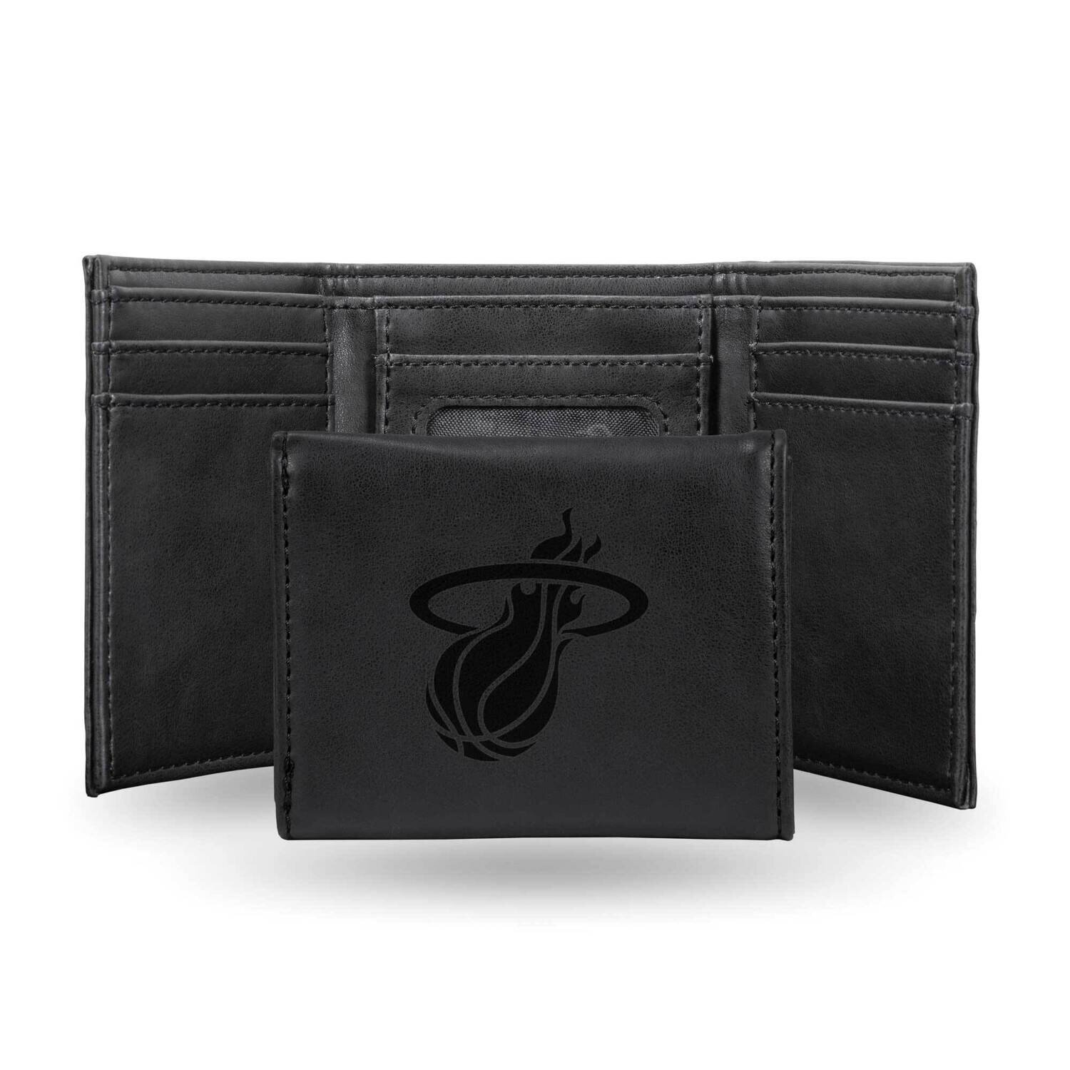 NBA Miami Heat Black Faux Leather Trifold Wallet GC7714