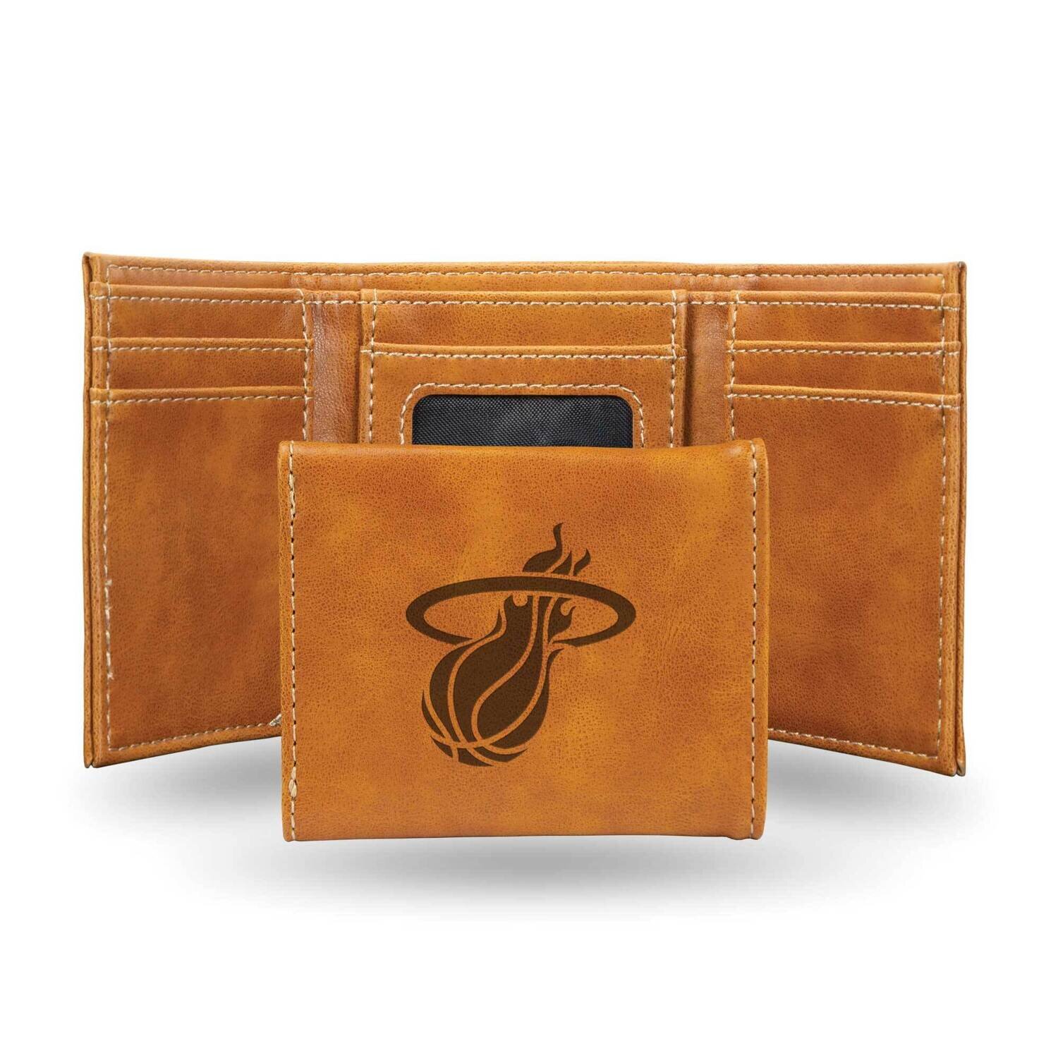 NBA Miami Heat Brown Faux Leather Trifold Wallet GC7715, MPN: GC7715, 767345898999