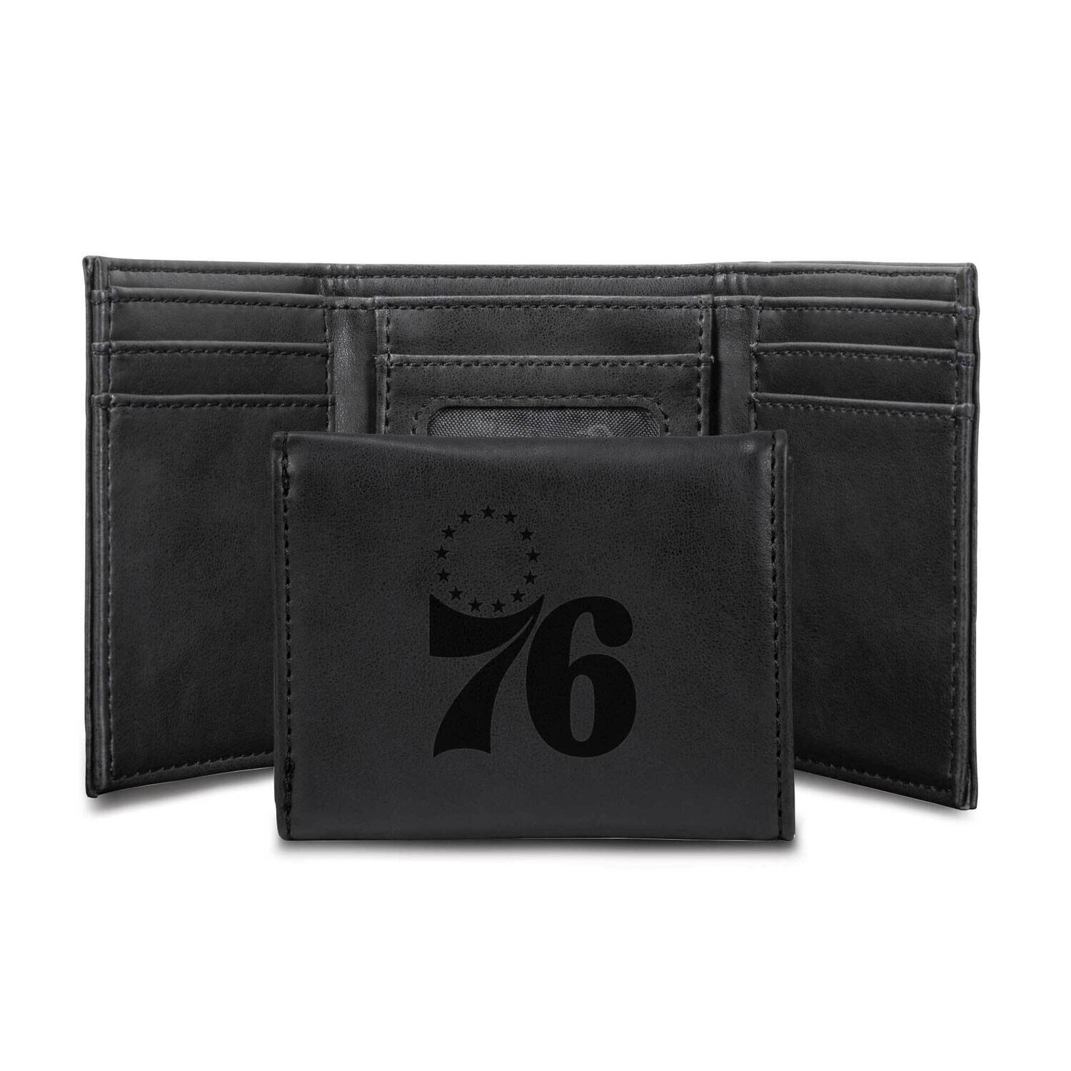 NBA Philadelphia 76ers Black Faux Leather Trifold Wallet GC7728, MPN: GC7728, 767345899224