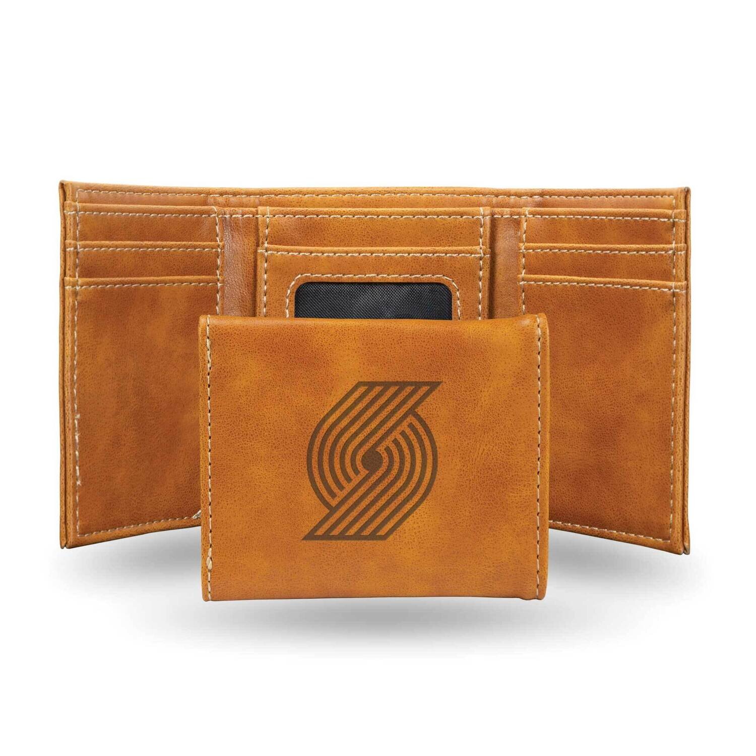 NBA Portland Trail Blazers Brown Faux Leather Trifold Wallet GC7733, MPN: GC7733, 767345899316