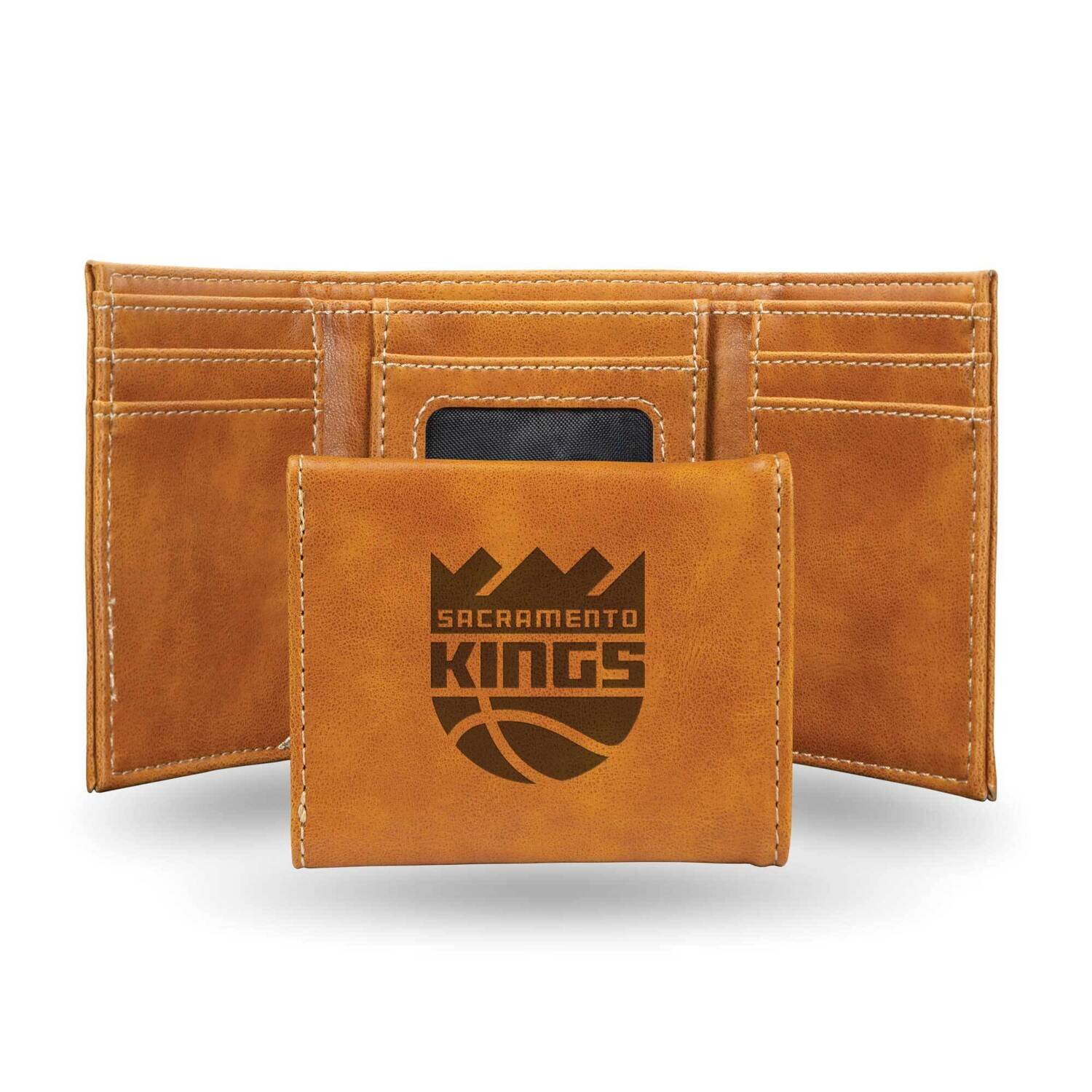 NBA Sacramento Kings Brown Faux Leather Trifold Wallet GC7735
