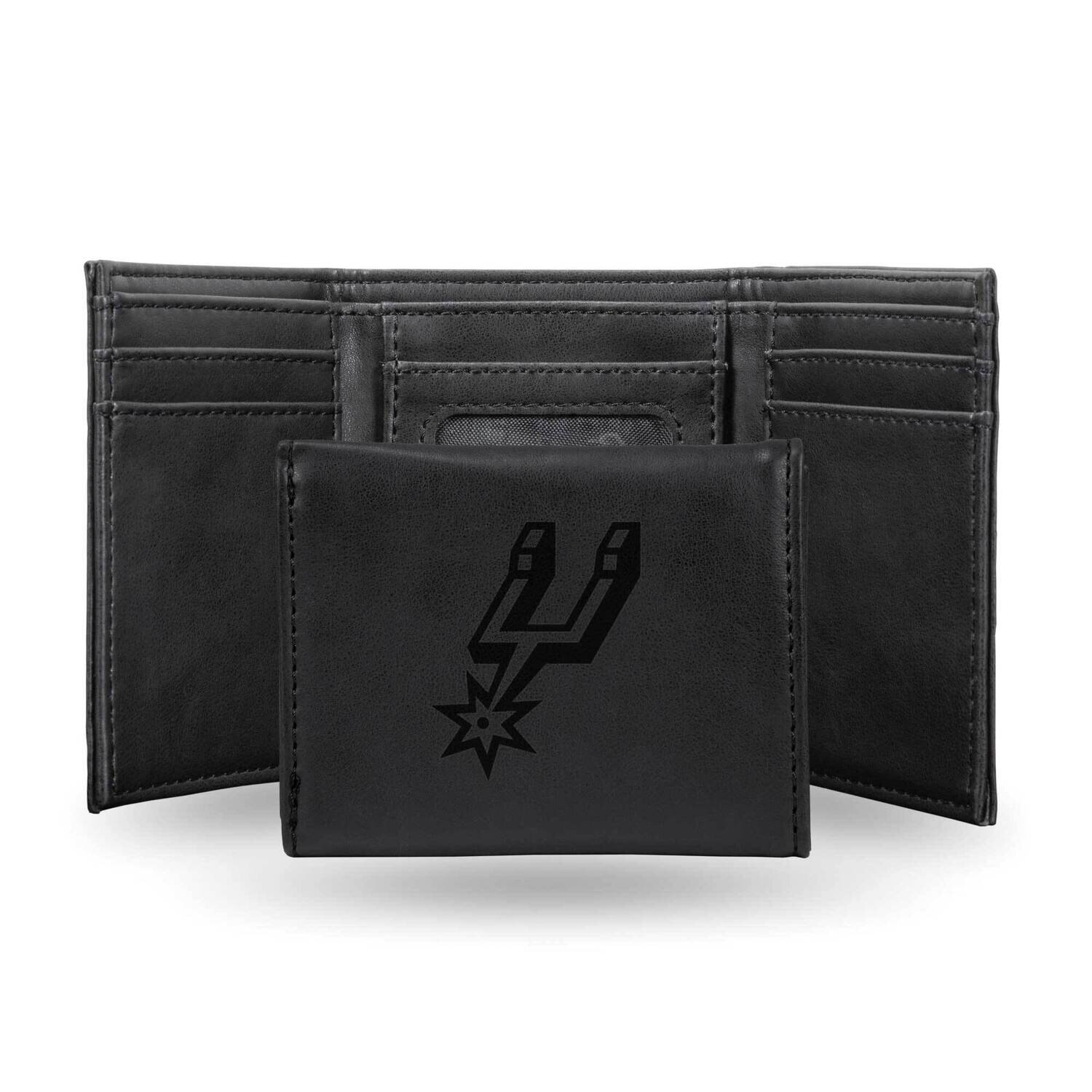 NBA San Antonio Spurs Black Faux Leather Trifold Wallet GC7736, MPN: GC7736, 767345899248