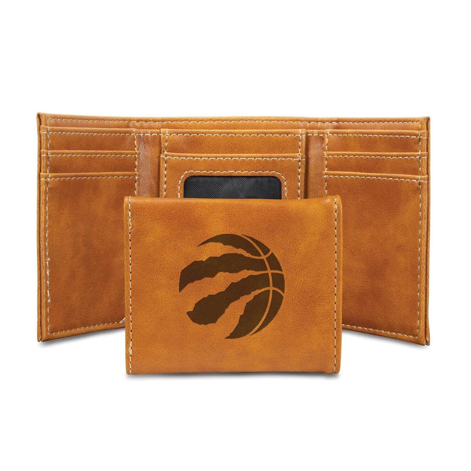 NBA Toronto Raptors Brown Faux Leather Trifold Wallet GC7739