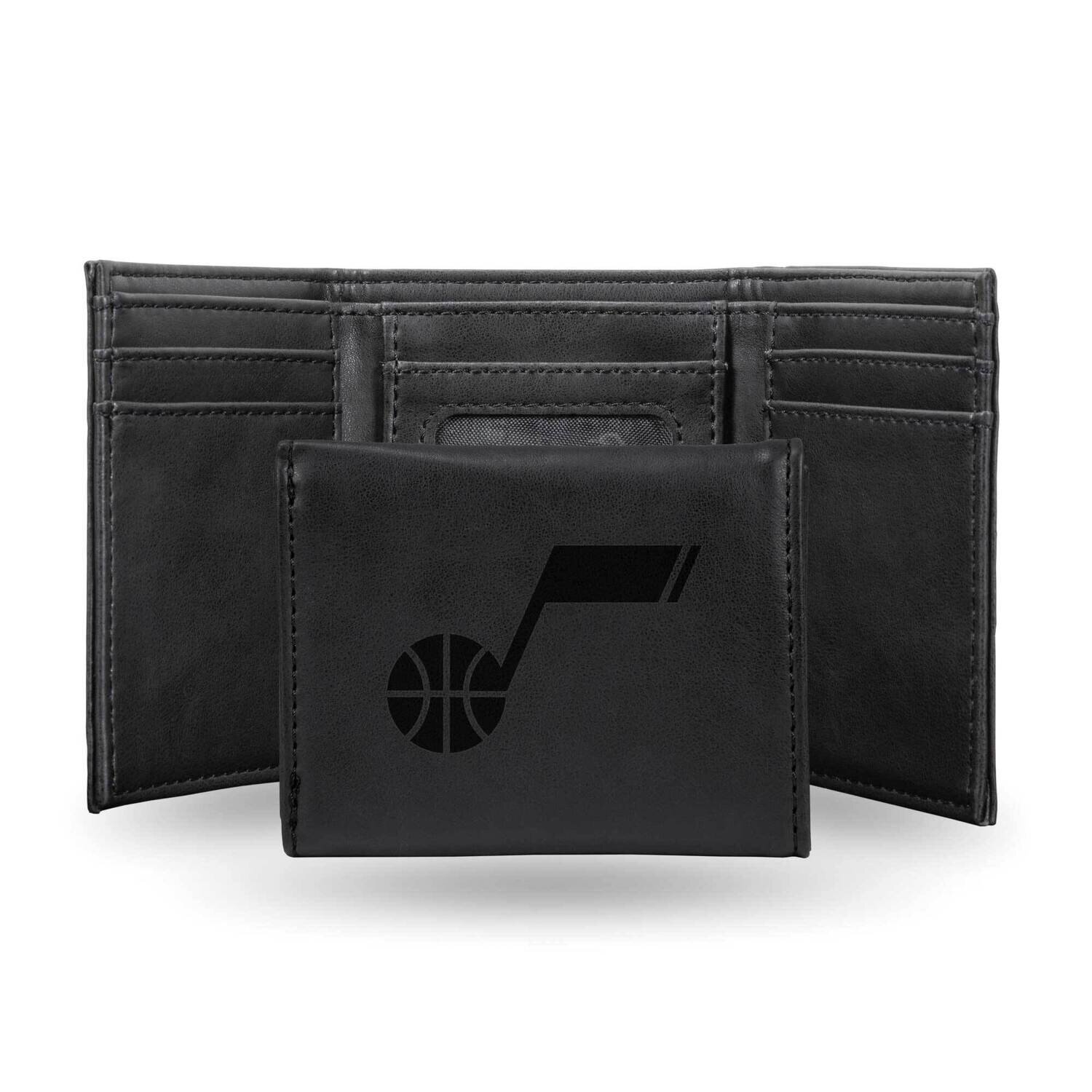 NBA Utah Jazz Black Faux Leather Trifold Wallet GC7740