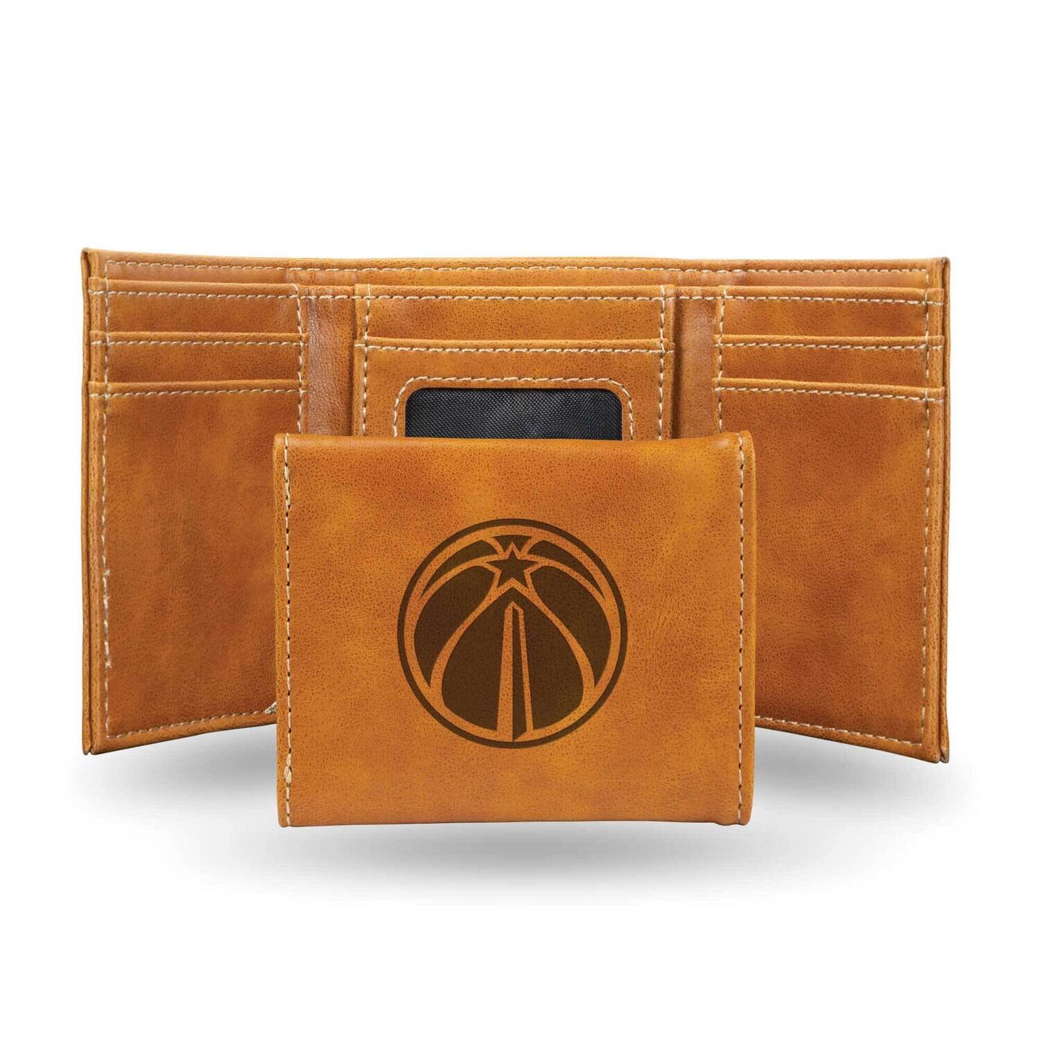 NBA Washington Wizards Brown Faux Leather Trifold Wallet GC7743
