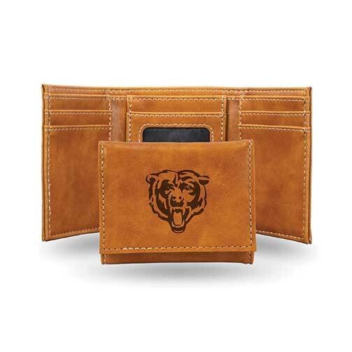 NFL Chicago Bears Brown Faux Leather Trifold Wallet GC7755, MPN: GC7755, 767345536105