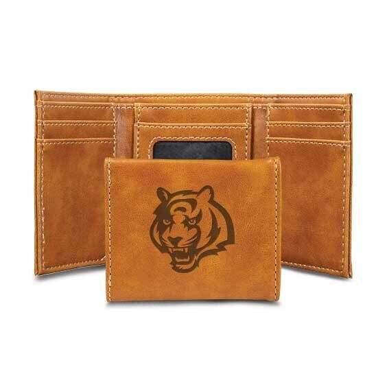 NFL Cincinnati Bengals Brown Faux Leather Trifold Wallet GC7757
