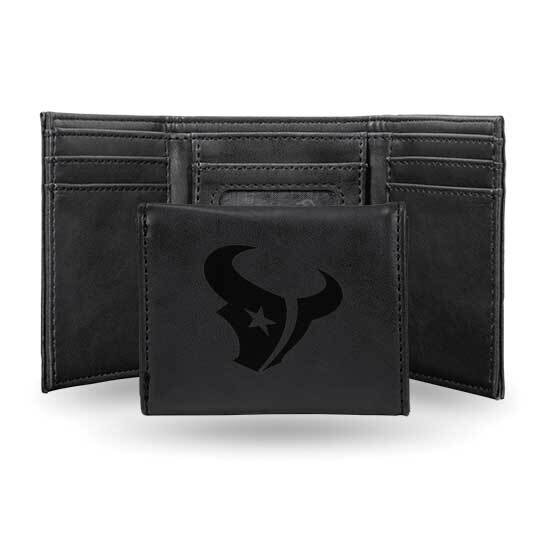 NFL Houston Texans Black Faux Leather Trifold Wallet GC7768