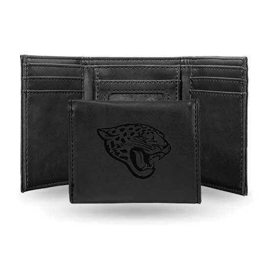 NFL Jacksonville Jaguars Black Faux Leather Trifold Wallet GC7772, MPN: GC7772, 767345899453
