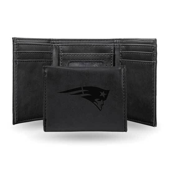 NFL New England Patriots Black Faux Leather Trifold Wallet GC7784, MPN: GC7784, 767345899545