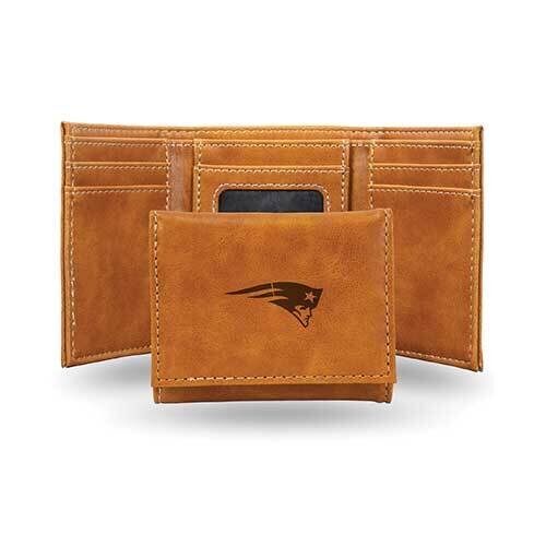 NFL New England Patriots Brown Faux Leather Trifold Wallet GC7785, MPN: GC7785, 767345536075