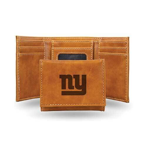 NFL New York Giants Brown Faux Leather Trifold Wallet GC7789, MPN: GC7789, 767345536051