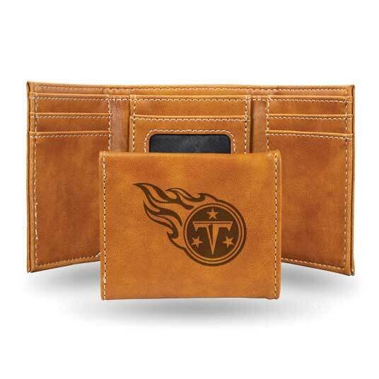 NFL Tennessee Titans Brown Faux Leather Trifold Wallet GC7805, MPN: GC7805, 767345899392