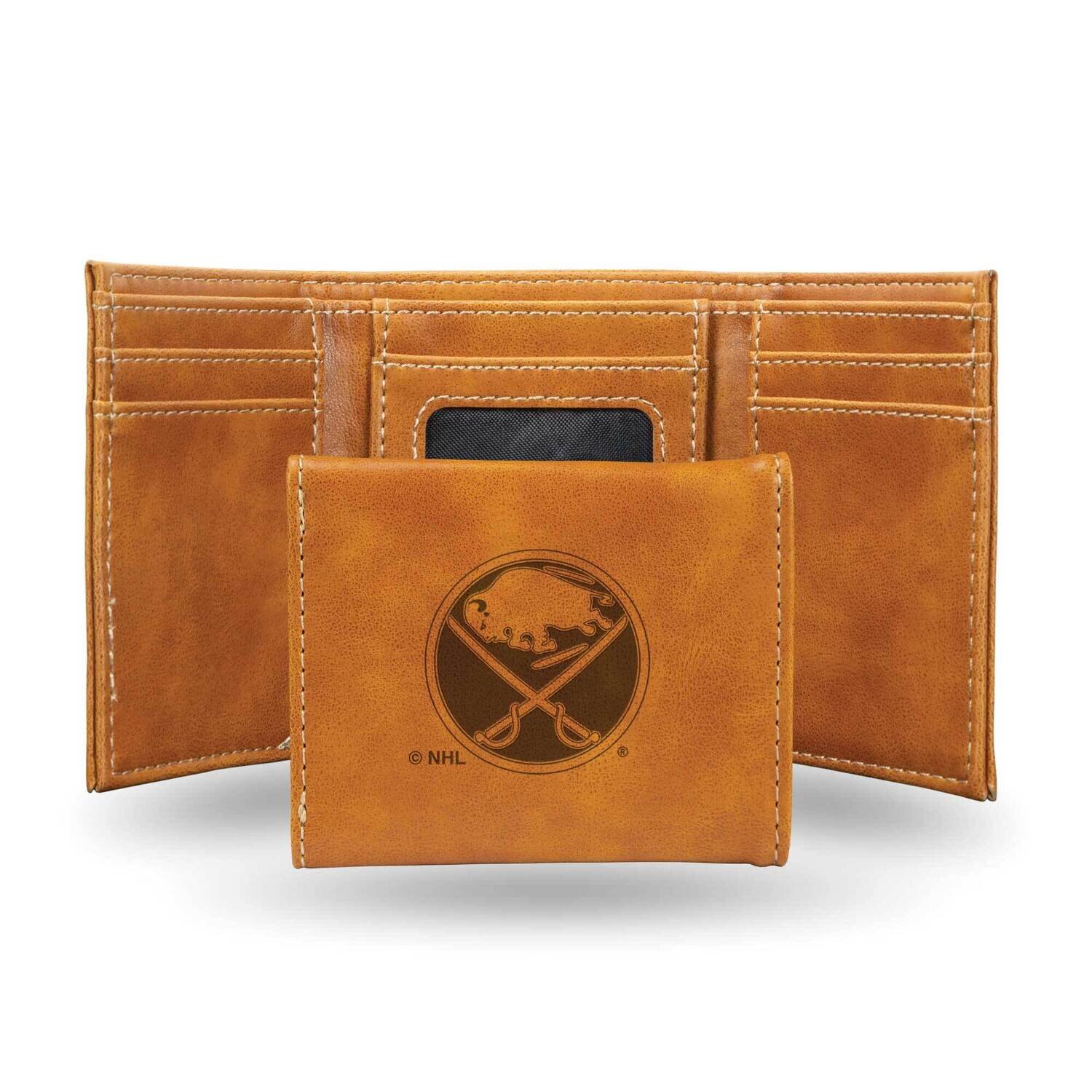 NHL Buffalo Sabres Brown Faux Leather Trifold Wallet GC7815, MPN: GC7815, 767345901248