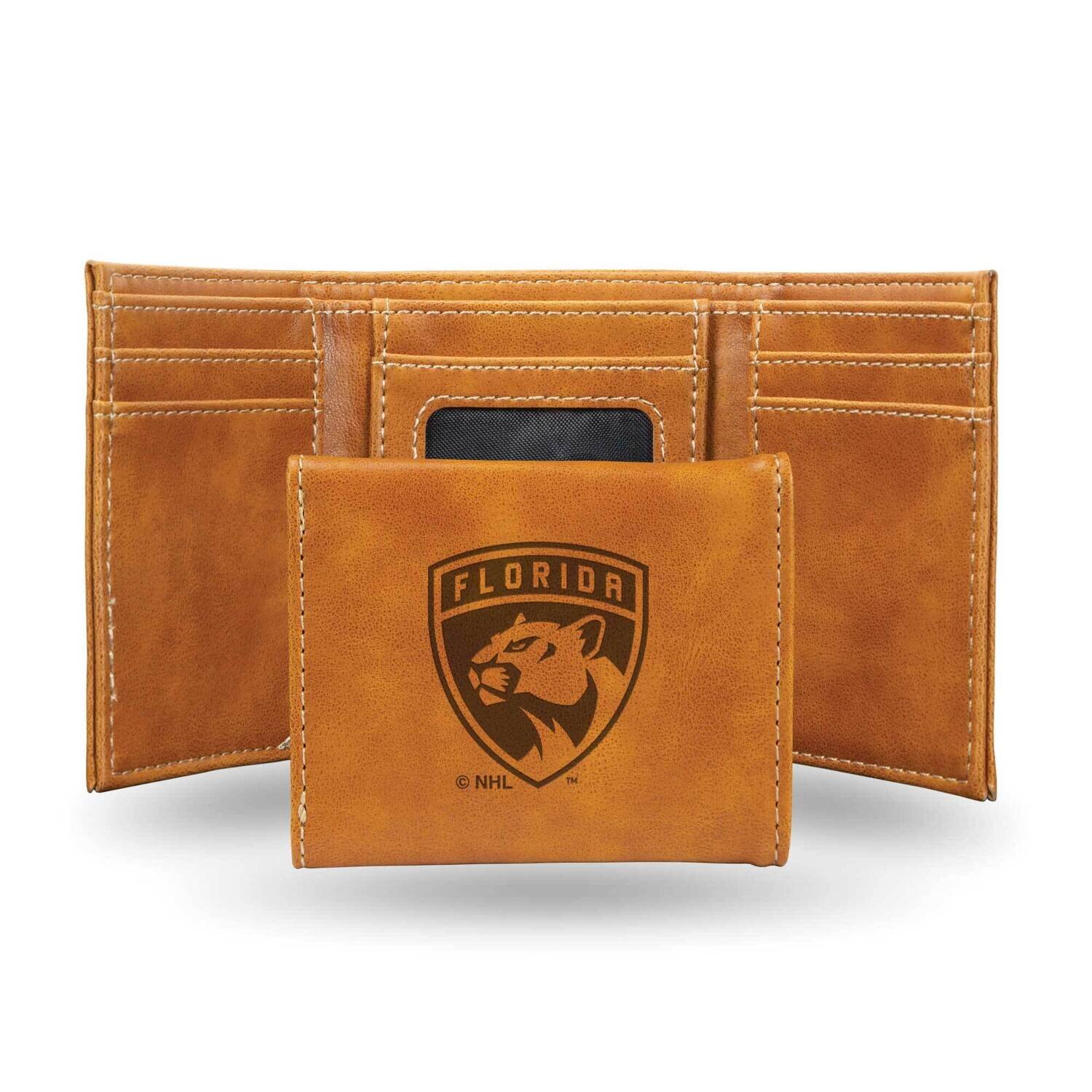 NHL Florida Panthers Brown Faux Leather Trifold Wallet GC7833, MPN: GC7833, 767345901606