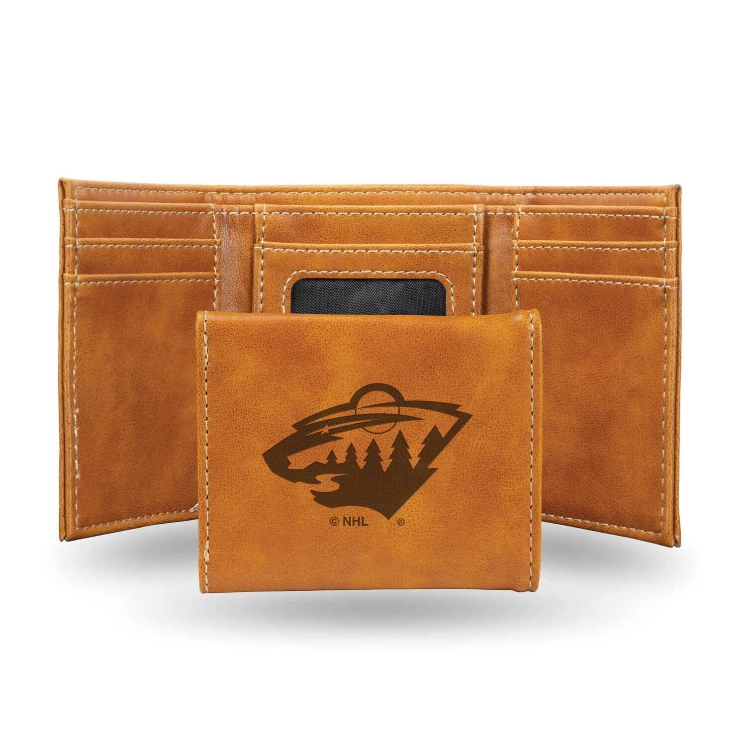 NHL Minnesota Wild Brown Faux Leather Trifold Wallet GC7837, MPN: GC7837, 767345901668