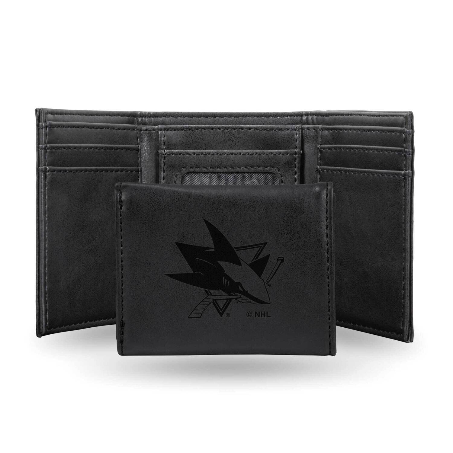 NHL San Jose Sharks Black Faux Leather Trifold Wallet GC7854, MPN: GC7854, 767345901514