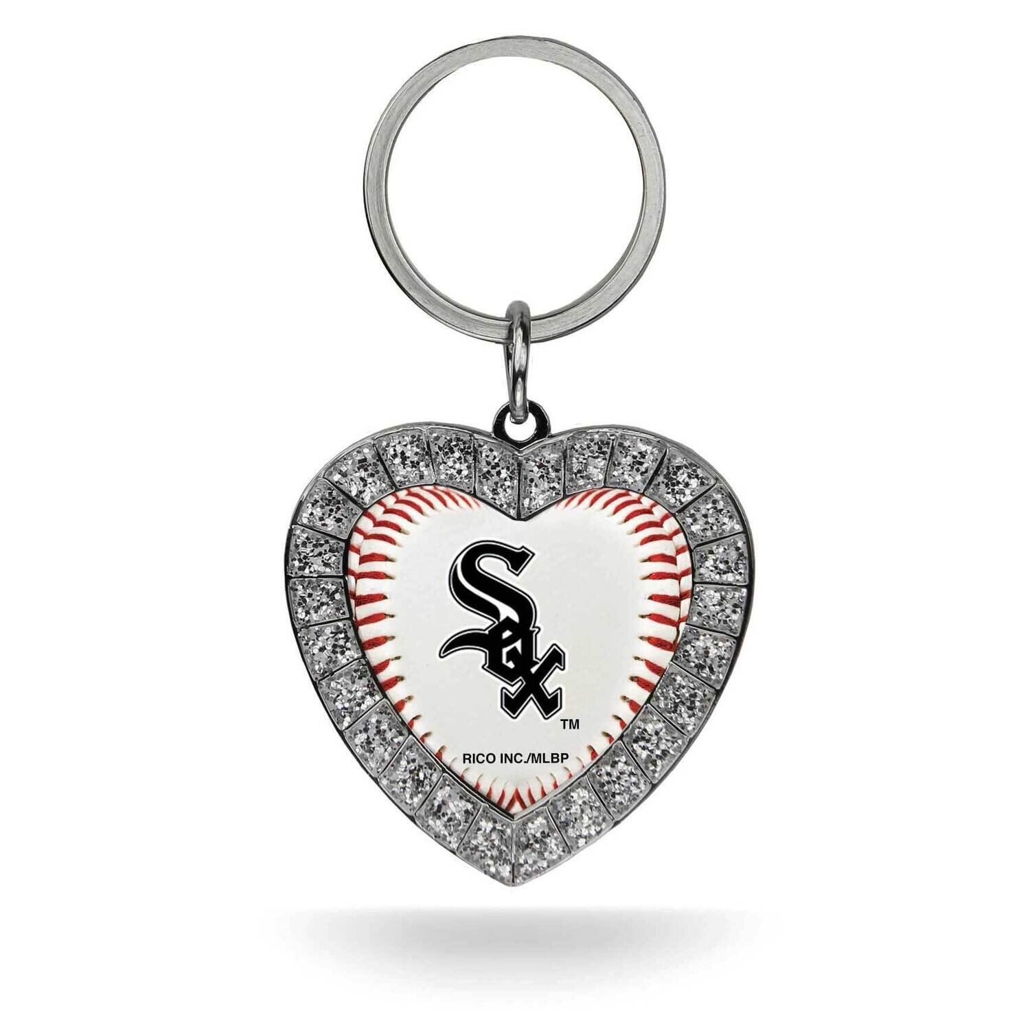 MLB Chicago White Sox Rhinestone Heart Key Chain GC7875