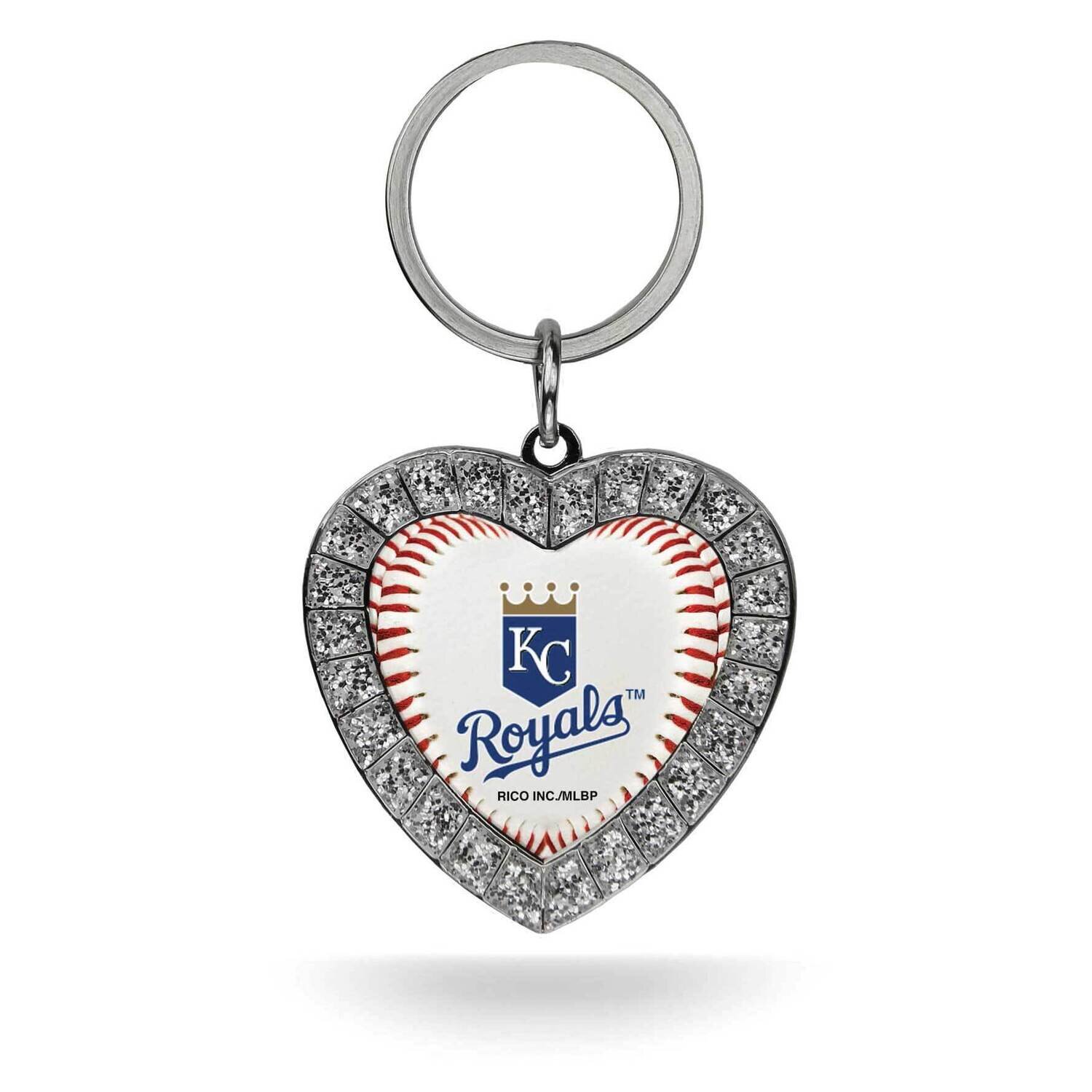 MLB Kansas City Royals Rhinestone Heart Key Ring GC7881