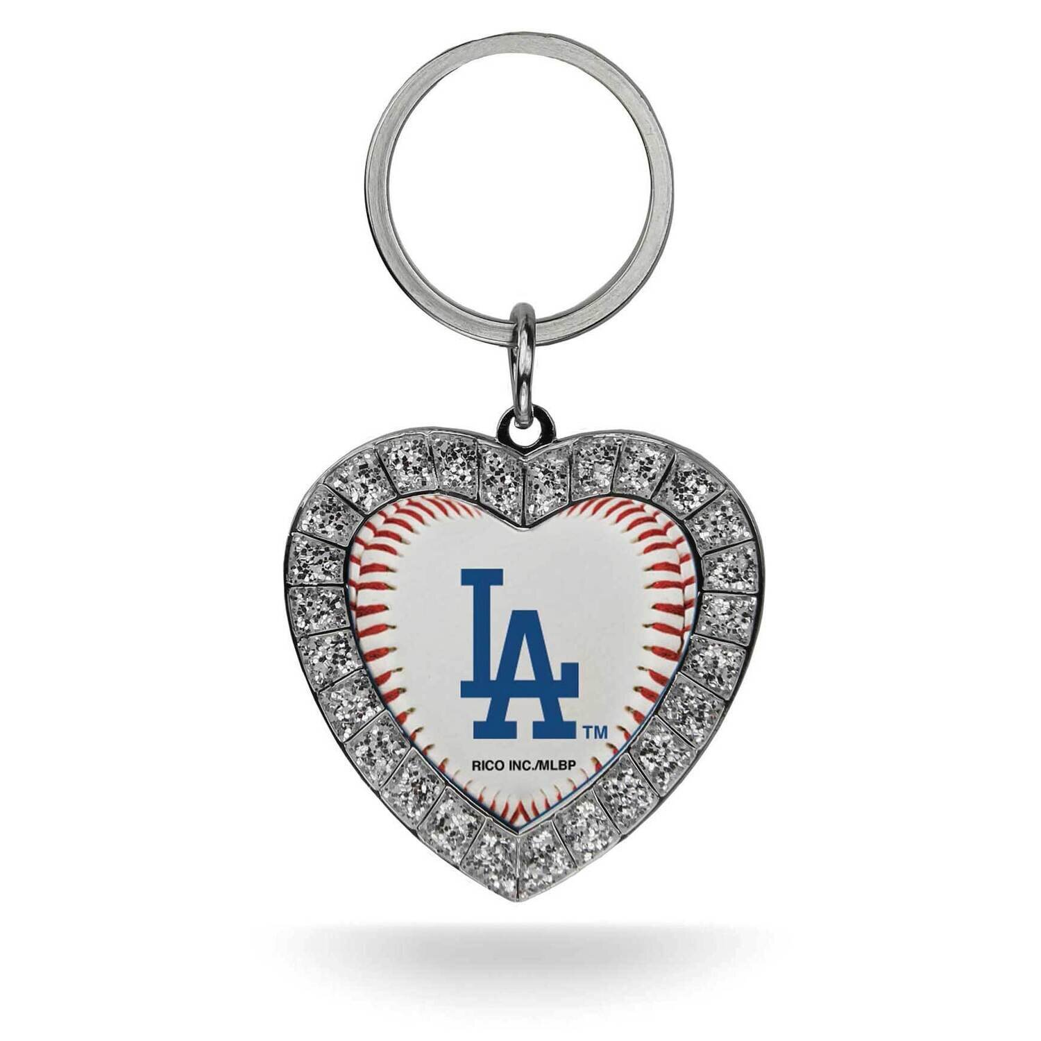 MLB LA Dodgers Rhinestone (La Cap Logo) Heart Key Ring GC7883, MPN: GC7883, 767345291059