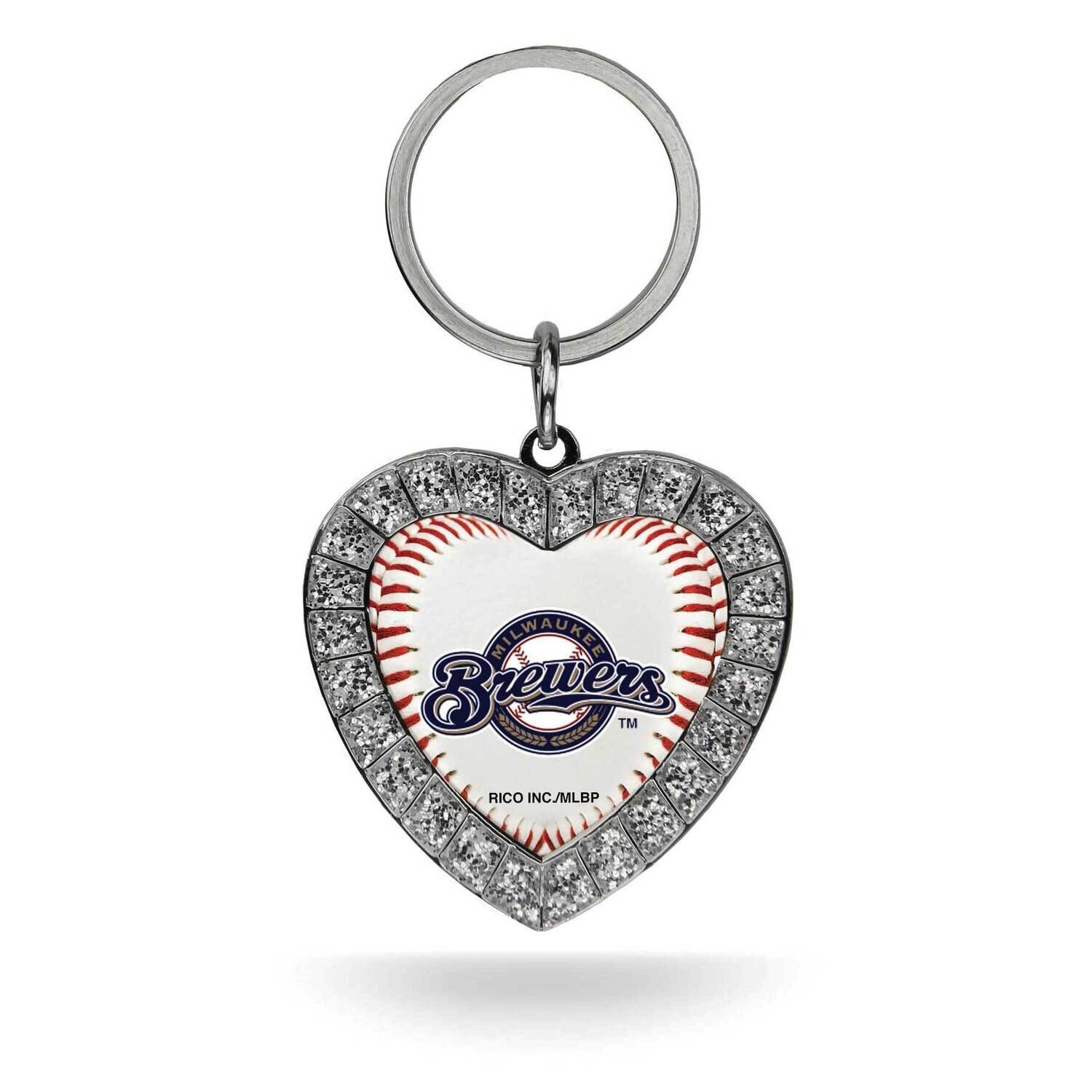 MLB Milwaukee Brewers Rhinestone Heart Key Chain GC7885, MPN: GC7885, 94746936938
