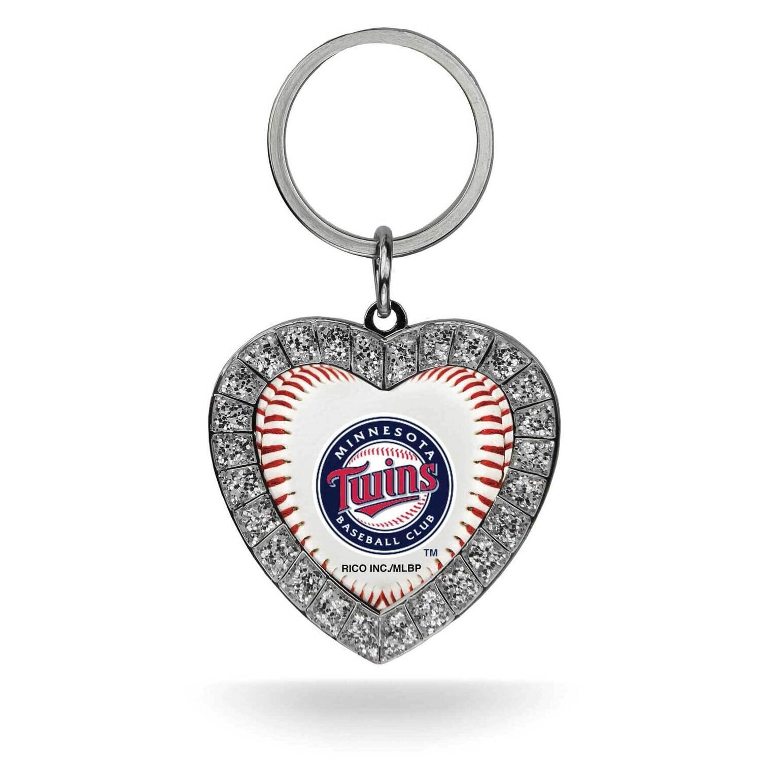 MLB Minnesota Twins Rhinestone Heart Key Ring GC7886, MPN: GC7886, 94746939656