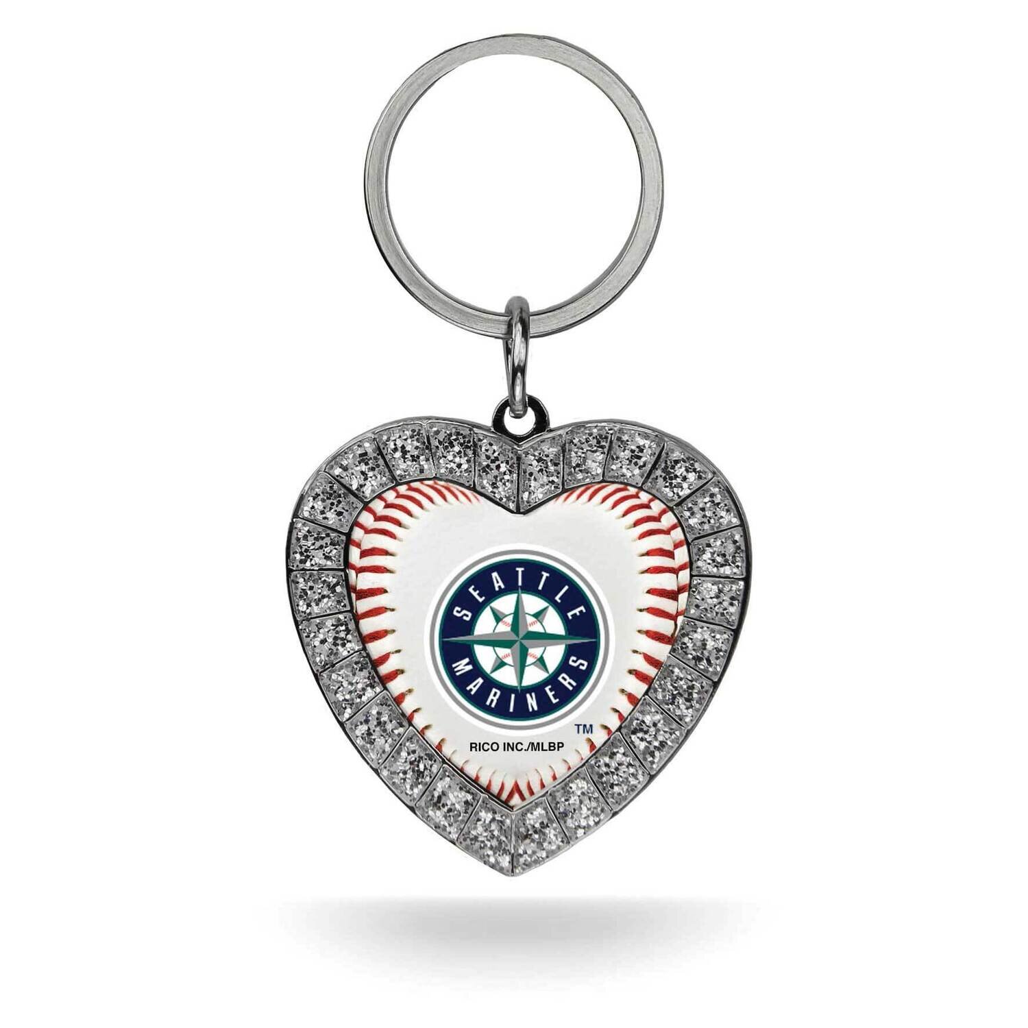 MLB Seattle Mariners Rhinestone Heart Key Ring GC7894, MPN: GC7894, 94746939526