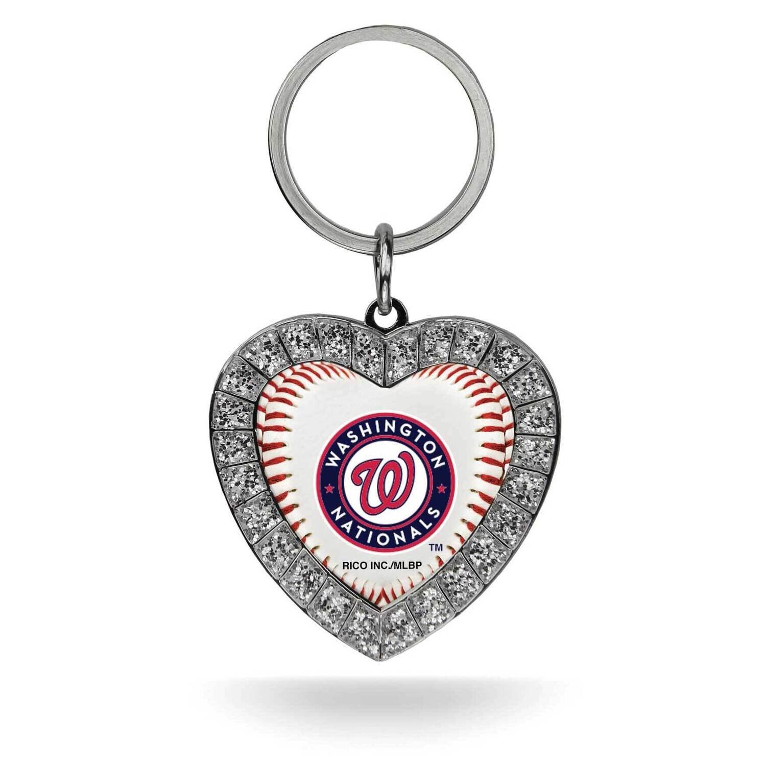 MLB Washington Nationals Rhinestone Heart Key Ring GC7899