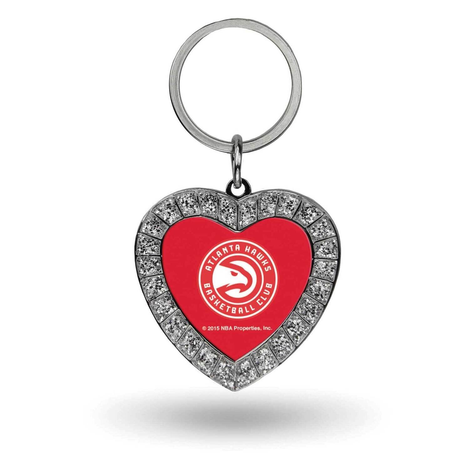 NBA Atlanta Hawks Rhinestone Heart Key Ring GC7900