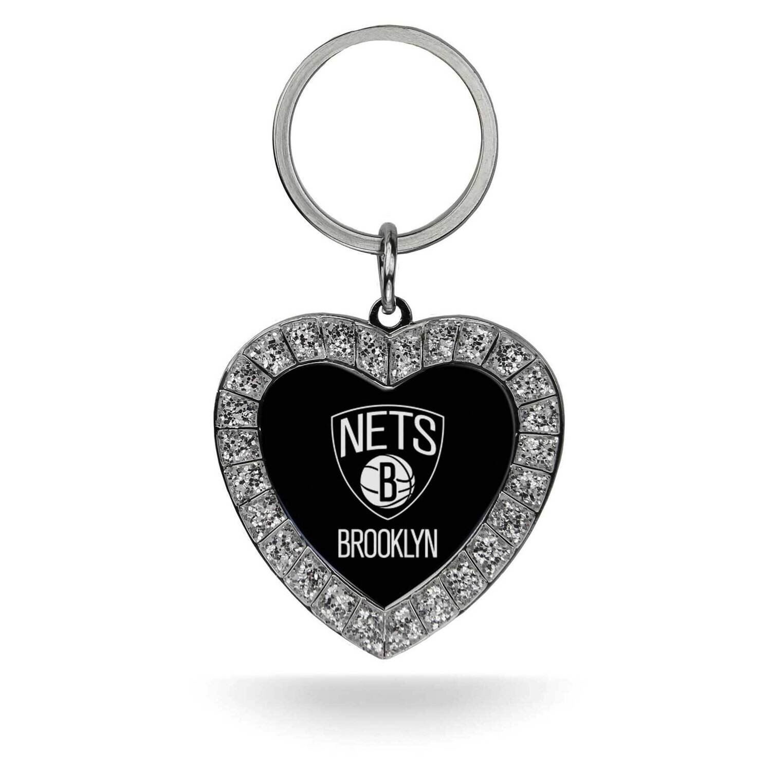 NBA Brooklyn Nets Rhinestone Heart Key Ring GC7902