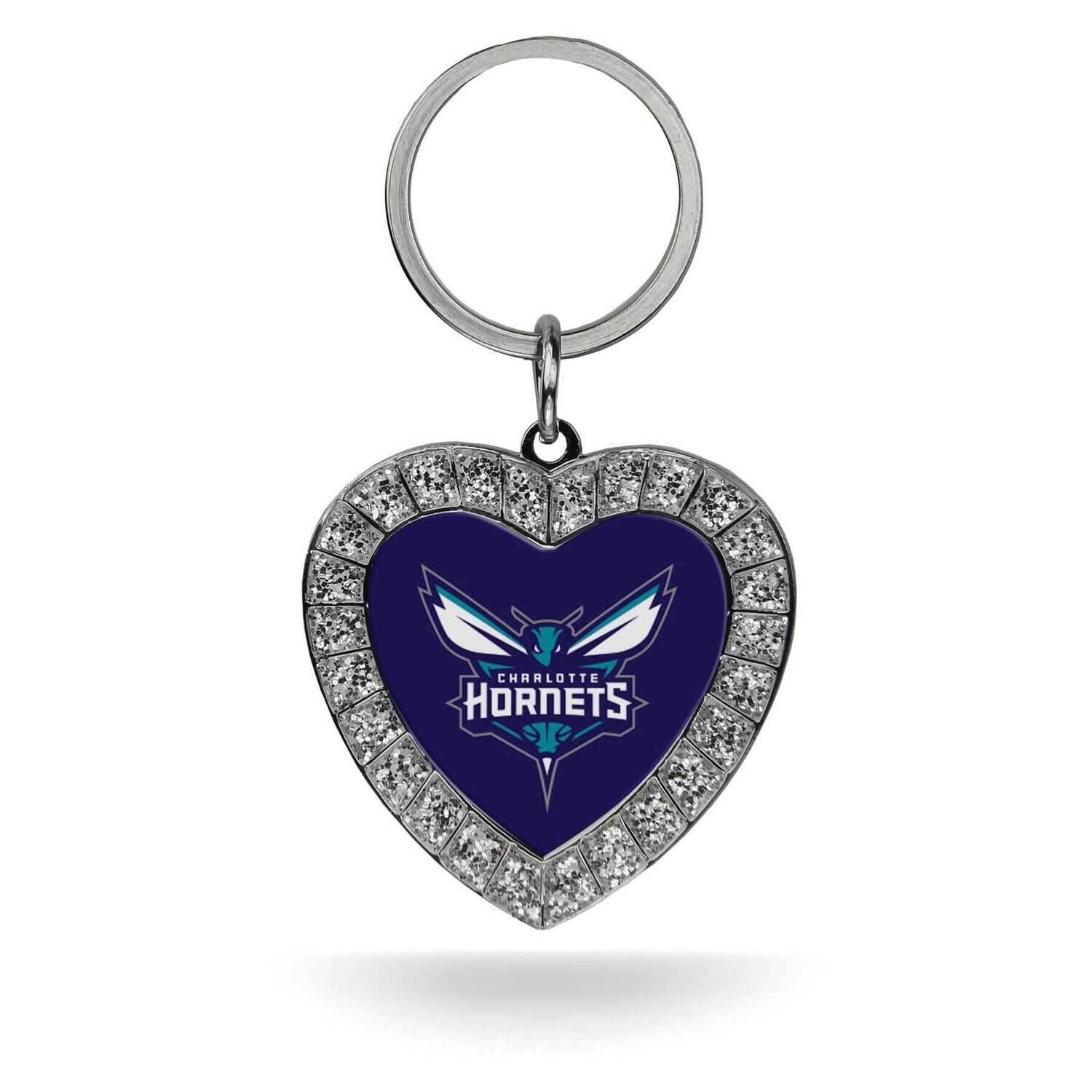 NBA Charlotte Hornets Rhinestone Heart Key Ring GC7903, MPN: GC7903, 94746939755