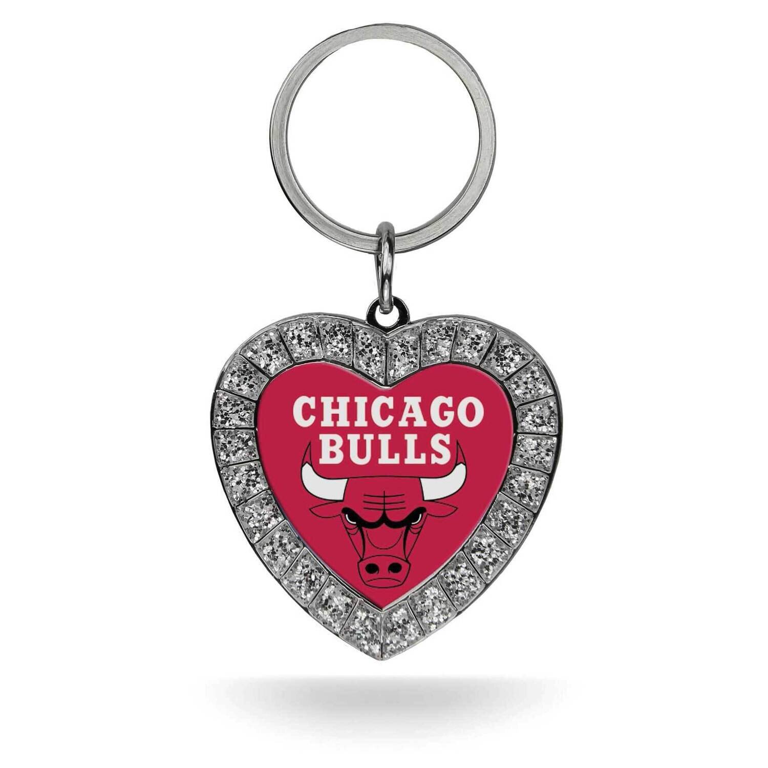 NBA Chicago Bulls Rhinestone Heart Key Ring GC7904