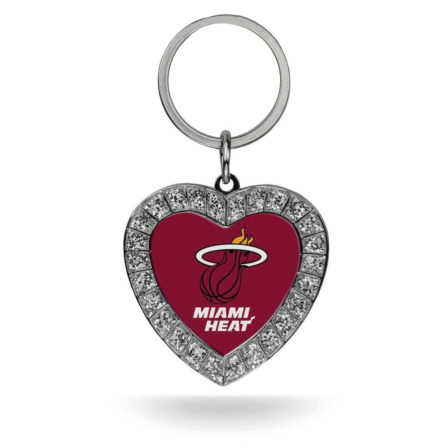 NBA Miami Heat Rhinestone Heart Key Ring GC7915