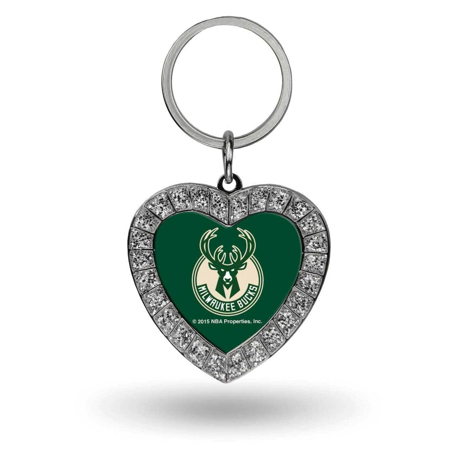 NBA Milwaukee Bucks Rhinestone Heart Key Chain GC7916, MPN: GC7916, 94746936945