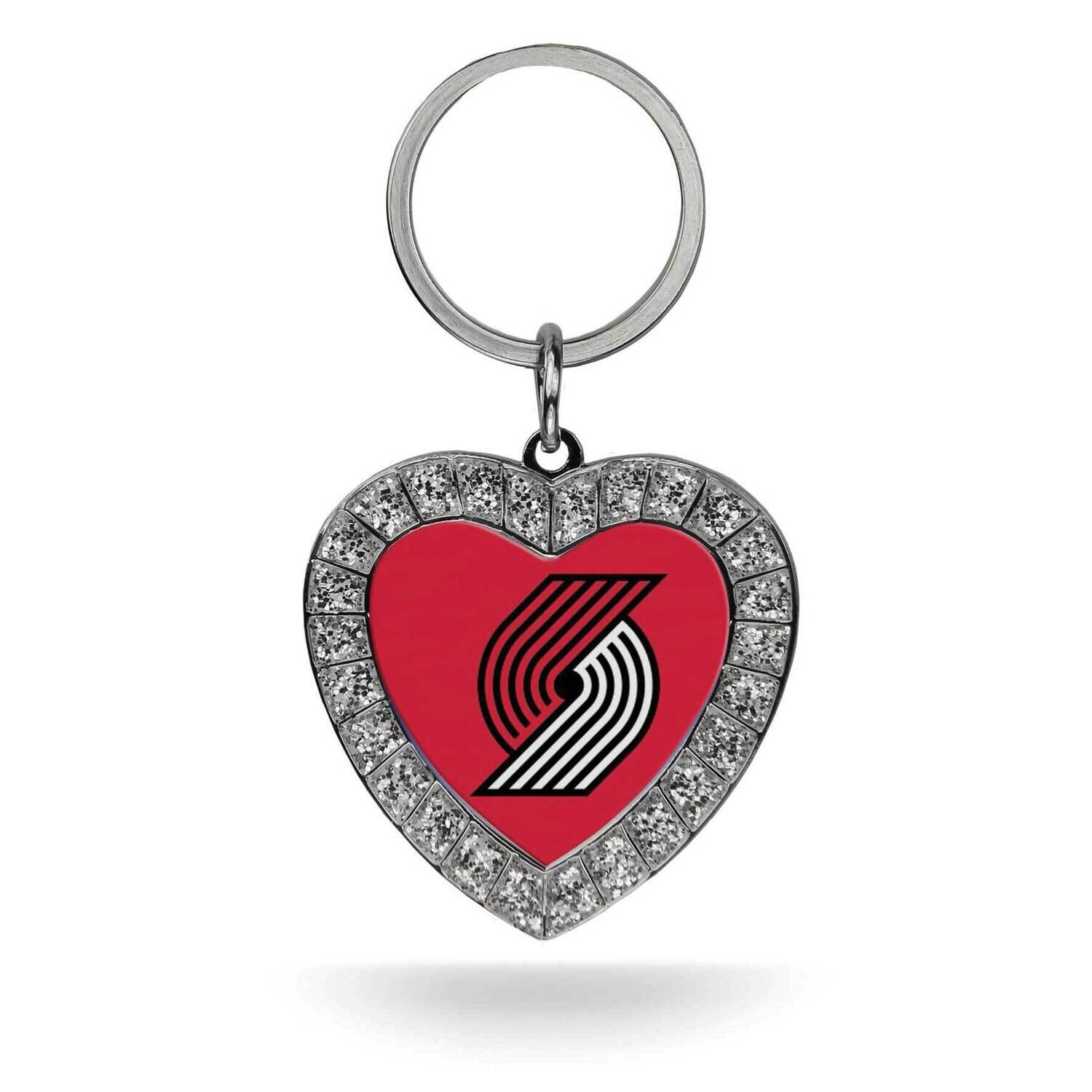 NBA Portland Trail Blazers Rhinestone Heart Key Ring GC7924