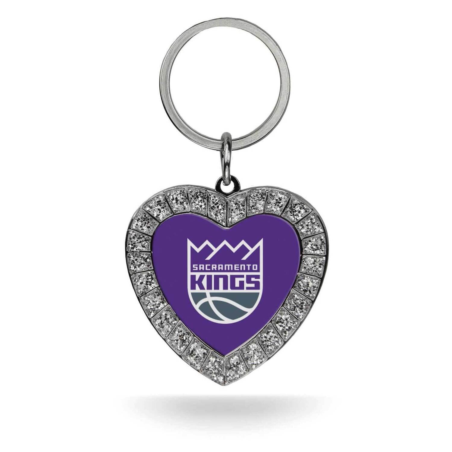 NBA Sacramento Kings Rhinestone Heart Key Ring GC7925