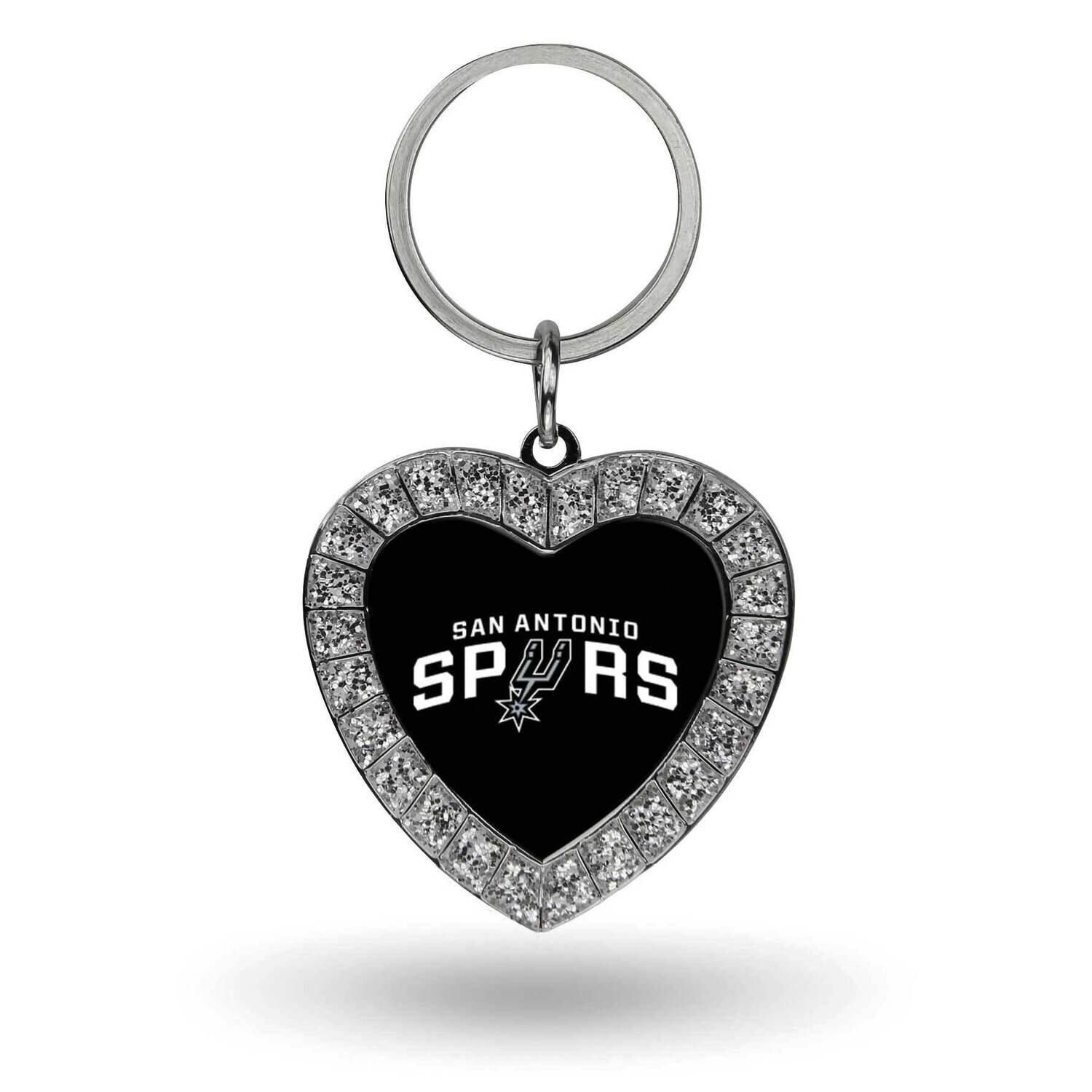NBA San Antonio Spurs Rhinestone Heart Key Ring GC7926