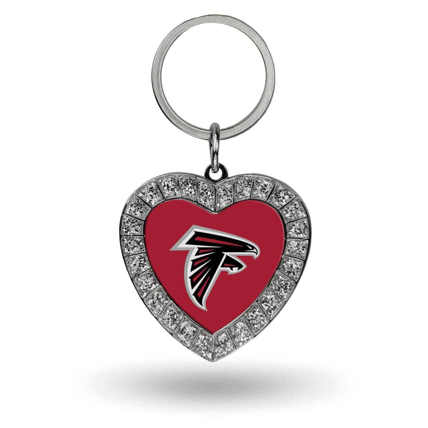 NFL Atlanta Falcons Rhinestone Heart Key Ring GC7931