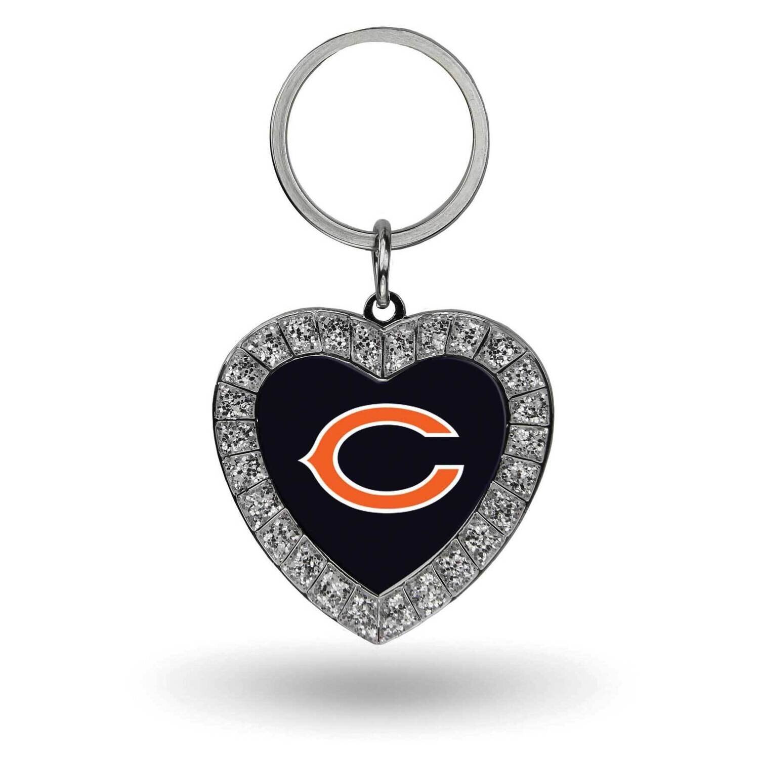 NFL Chicago Bears Rhinestone Heart Key Chain GC7935, MPN: GC7935, 94746936877