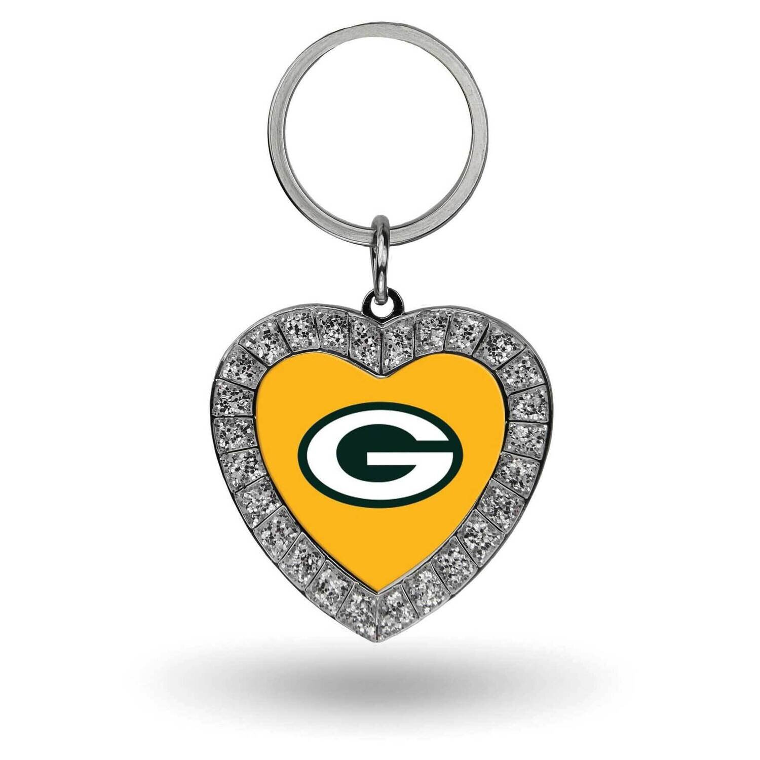 NFL Green Bay Packers Rhinestone Heart Key Chain GC7941