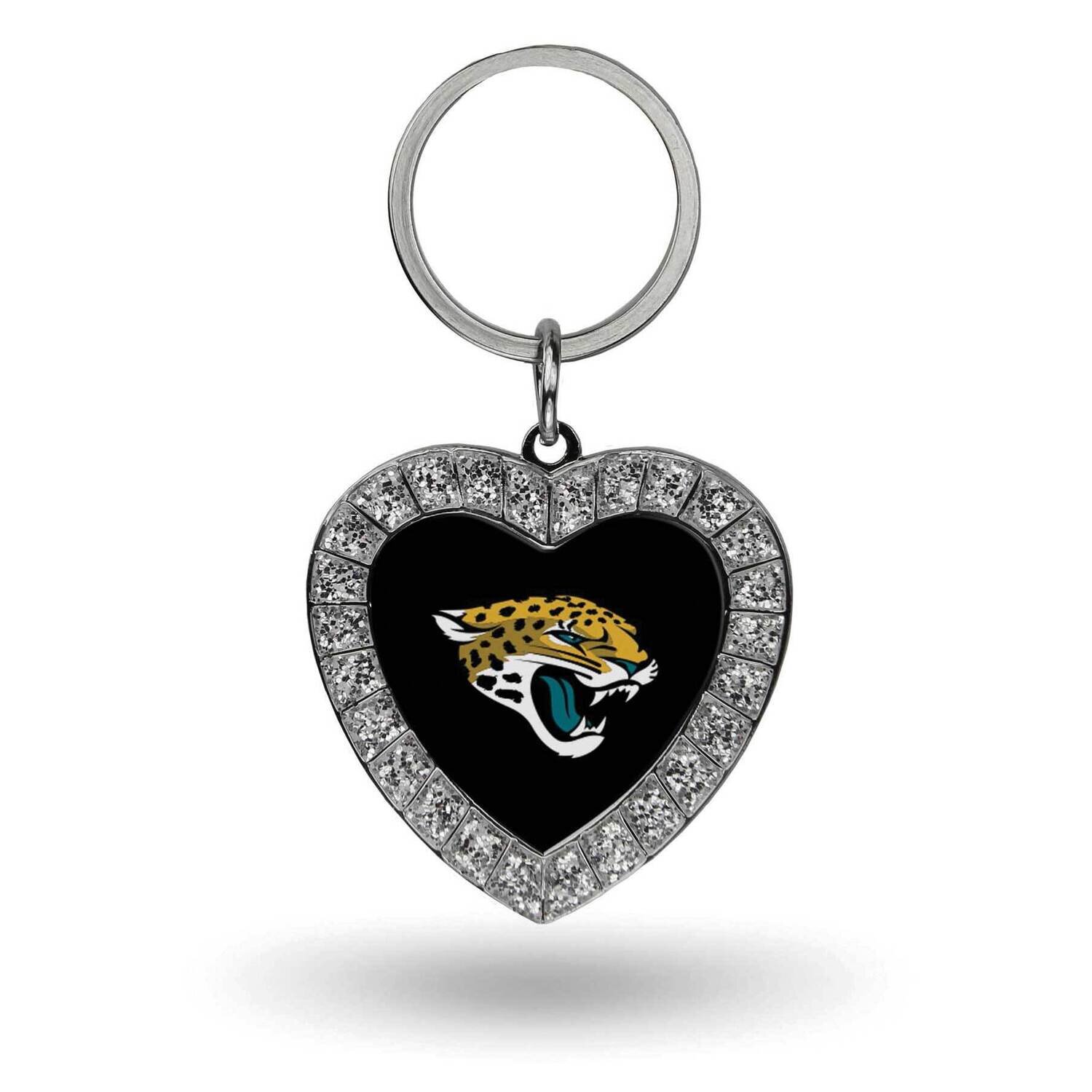 NFL Jacksonville Jaguars Rhinestone Heart Key Ring GC7944, MPN: GC7944, 94746940232