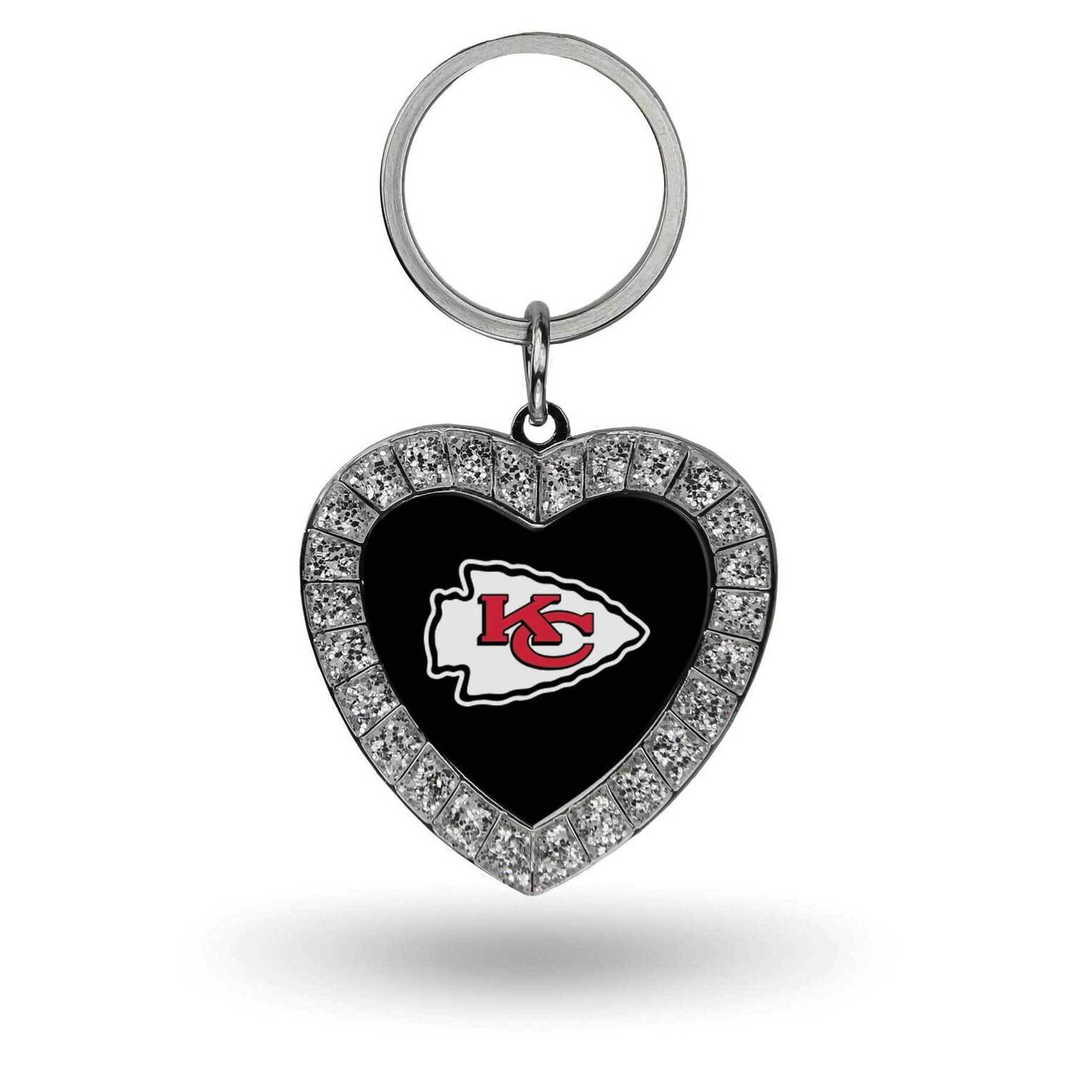 NFL Kansas City Chiefs Rhinestone Heart Key Ring GC7945