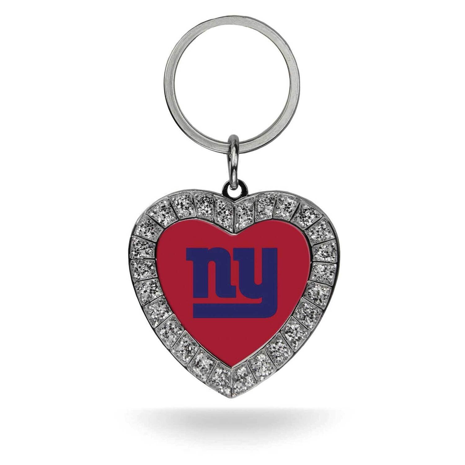 NFL New York Giants Rhinestone Heart Key Ring GC7952