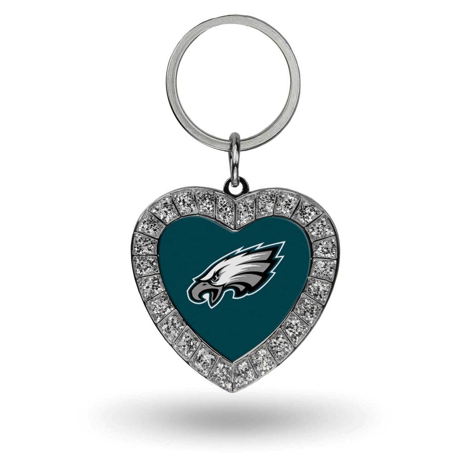NFL Philadelphia Eagles Rhinestone Heart Key Ring GC7955