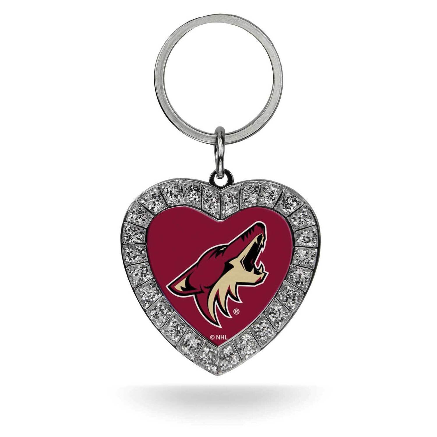 NHL Arizona Coyotes Rhinestone Heart Key Ring GC7963, MPN: GC7963, 94746940430