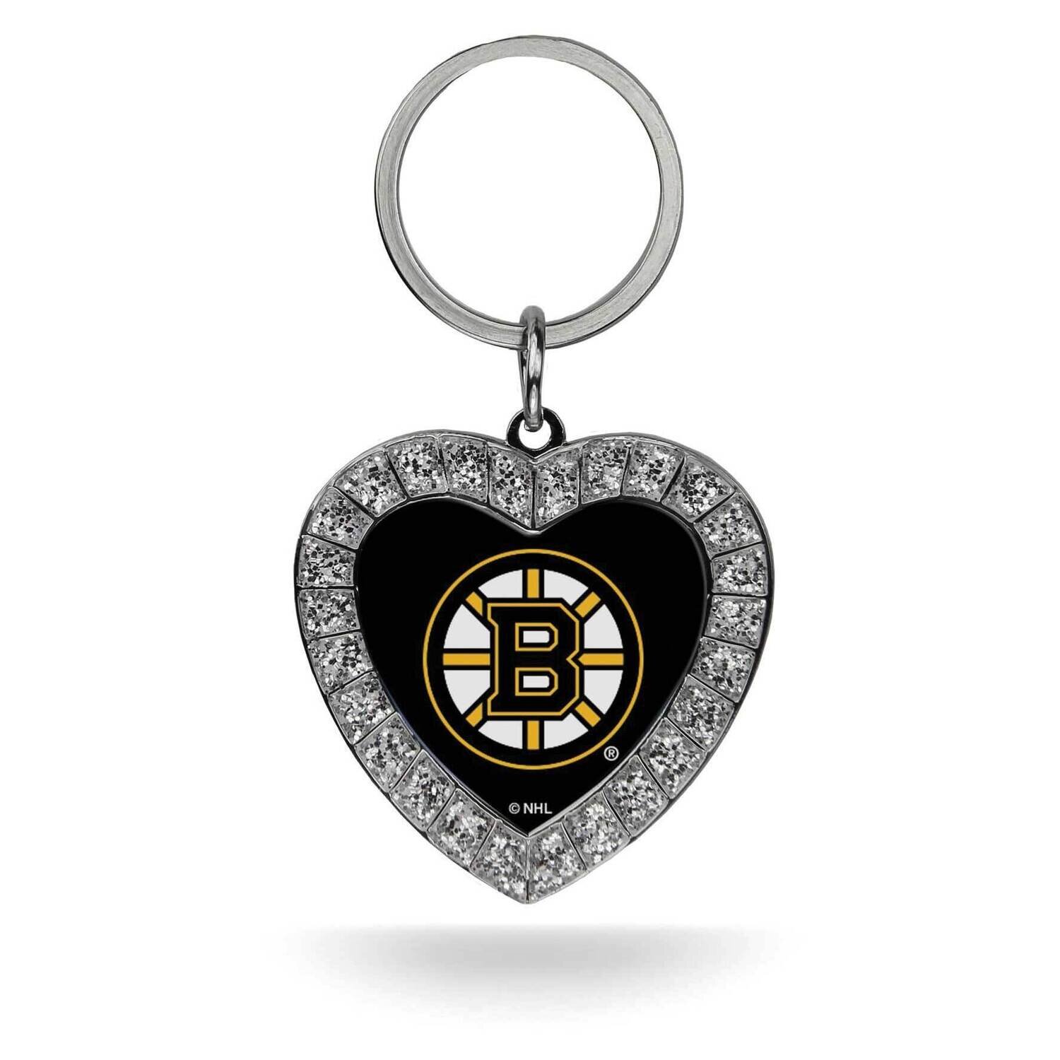 NHL Boston Bruins Rhinestone Heart Key Ring GC7964, MPN: GC7964, 94746940393