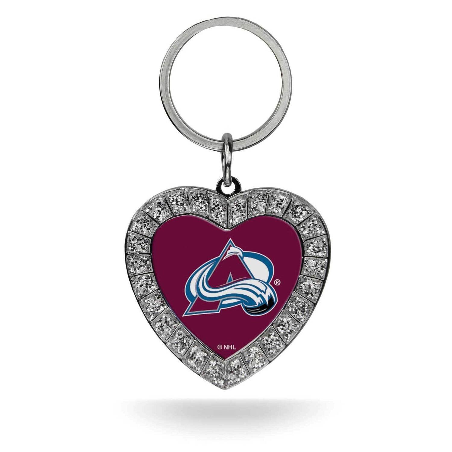 NHL Colorado Avalanche Rhinestone Heart Key Ring GC7969, MPN: GC7969, 94746940379
