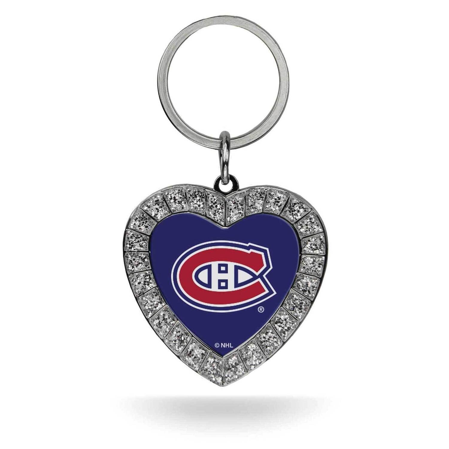 NHL Montreal Canadiens Rhinestone Heart Key Ring GC7975